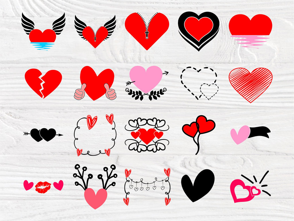 Heart SVG Bundle | Heart Svg | Heart Clipart | Valentines Day | Love ...