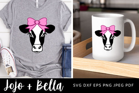 Heifer Bow SVG, Cow SVG, Cute Cow SVG, Heifer Shirt Svg file, Heifer Svg, Cow Svg for Cricut, Silhouette, Sublimation SVG Jojo&Bella