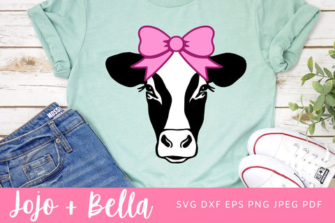 Heifer Bow SVG, Cow SVG, Cute Cow SVG, Heifer Shirt Svg file, Heifer Svg, Cow Svg for Cricut, Silhouette, Sublimation SVG Jojo&Bella