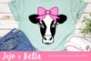 Heifer Bow SVG, Cow SVG, Cute Cow SVG, Heifer Shirt Svg file, Heifer Svg, Cow Svg for Cricut, Silhouette, Sublimation SVG Jojo&Bella