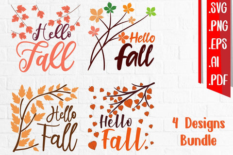 Hello Fall Pillow Bundle svg SVG zafrans studio