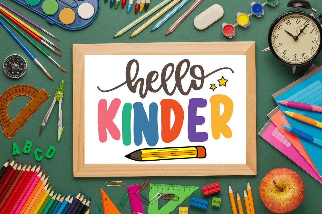 Hello Kindergarten SVG - So Fontsy