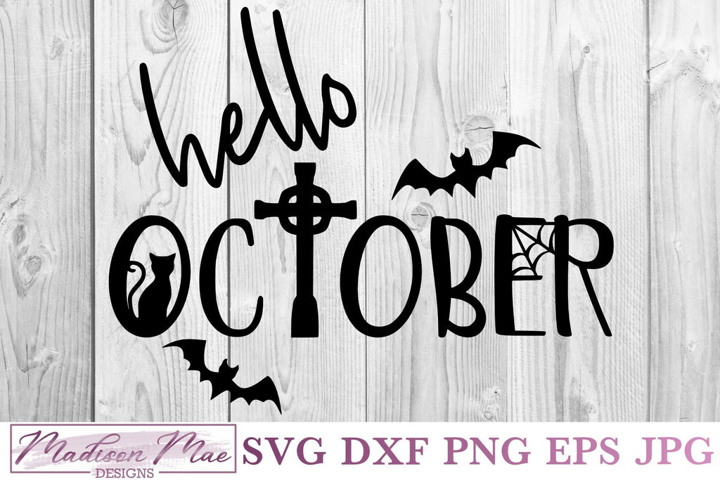 Hello October, Halloween SVG So Fontsy - Main Image
