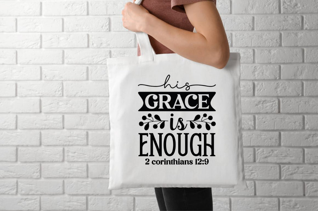 His grace is enough 2 corinthians 12:9 SVG - So Fontsy