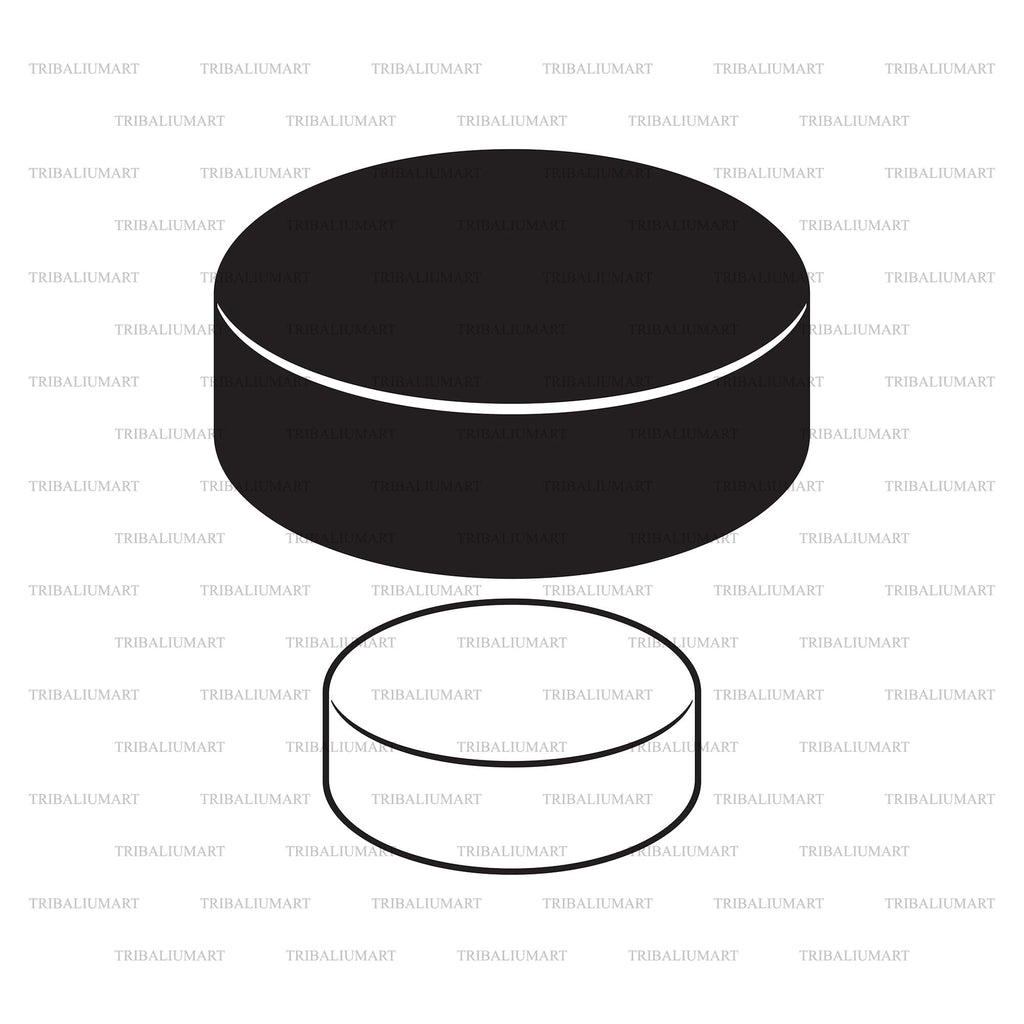 Hockey Puck Cut Files For Cricut Clip Art Silhouette Eps Svg Pdf