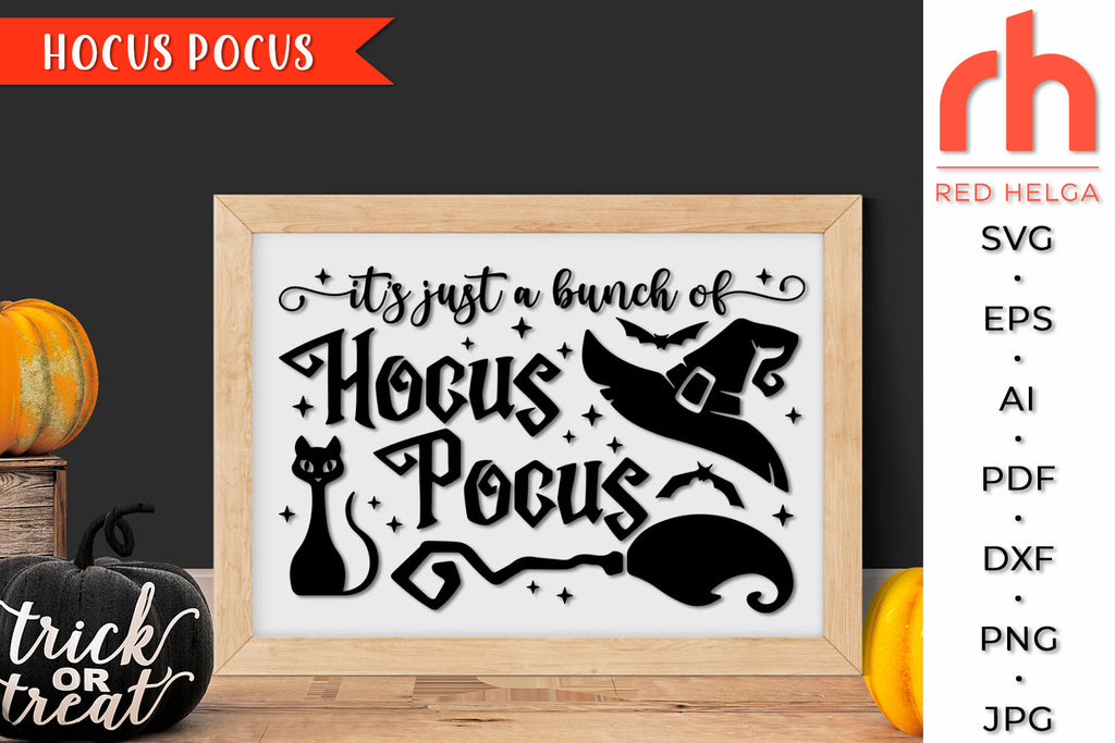 Hocus Pocus SVG - Halloween Sign Cut File - Fall Doormat DXF - So Fontsy