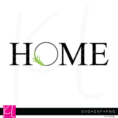 Home with Modern Wreath SVG Kelly Lollar Designs 