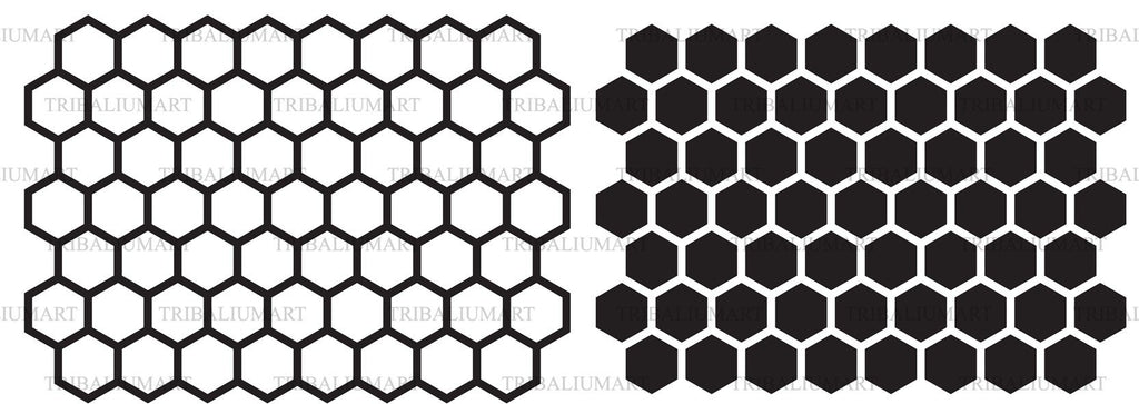 Honeycomb Background Stencil Overlays Free SVG Files for Silhouette,  Cricut, Make the Cut, Scan N Cut