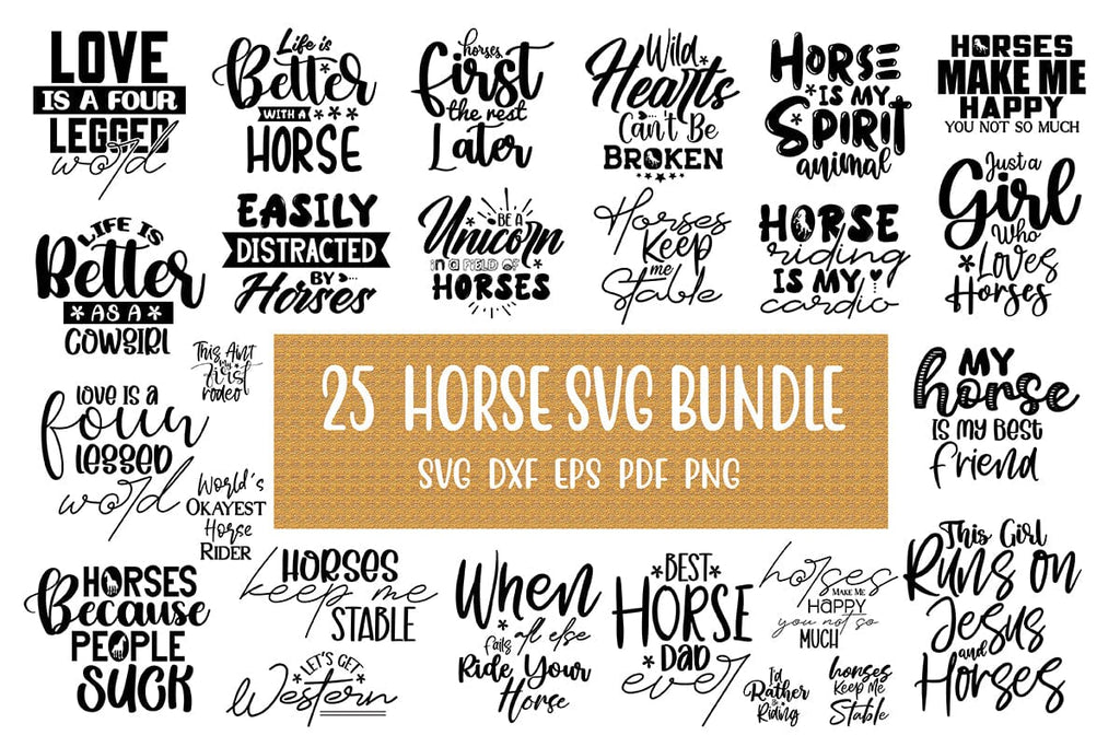 Horse Svg Bundle - So Fontsy