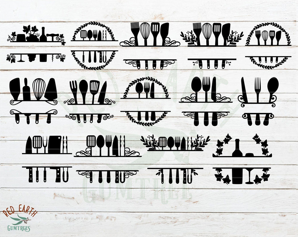 HUGE Kitchen bundle SVG, Cook bake wine farm coffee bundle - So Fontsy