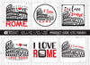 I Love Rome SVG Bundle, Rome City Svg, Italy Stamp Svg, Europe Capital Svg, Italy Capital Svg, Rome Quote SVG ETC Craft