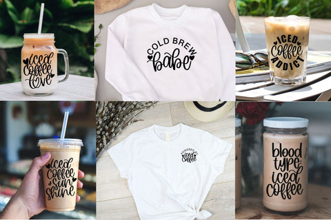 Iced coffee svg bundle, iced coffee quotes svg, iced coffee cup svg, iced coffee shirts svg, iced coffee obsessed svg, iced coffee love svg SVG AnitaAlyiaLettering 