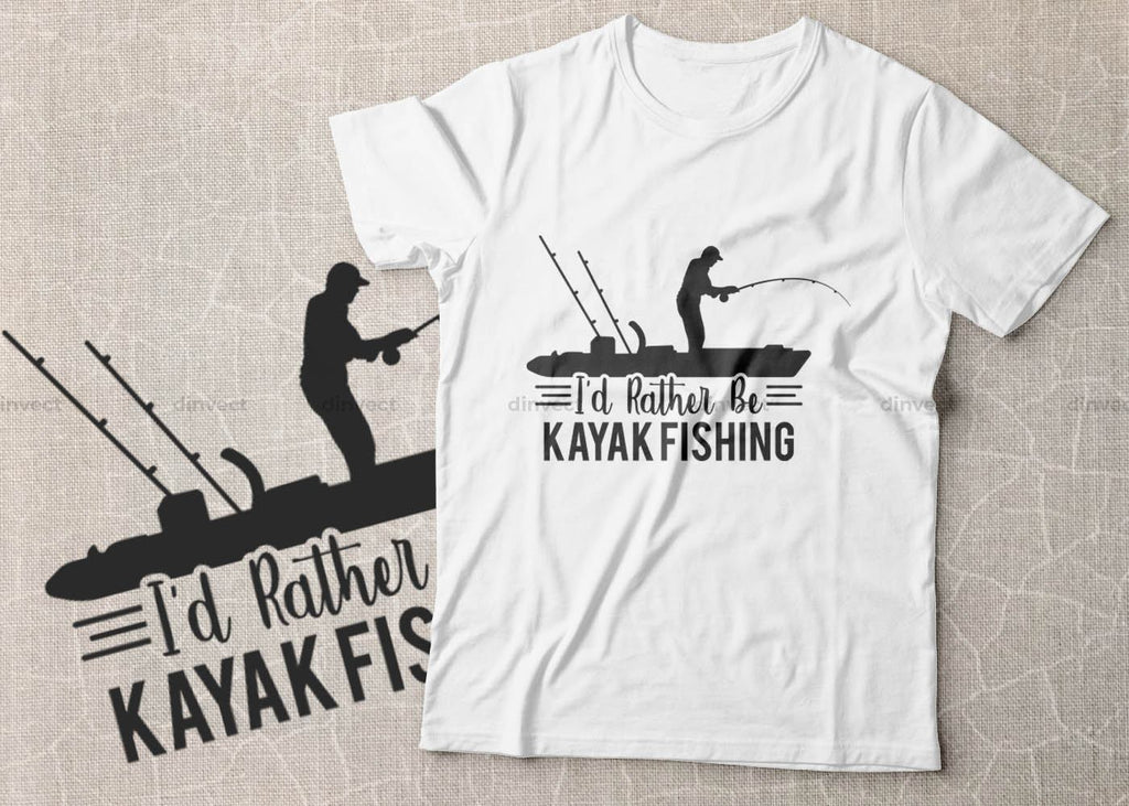 I'd rather be kayak fishing, kayak svg, kayak dxp, Canoe Svg