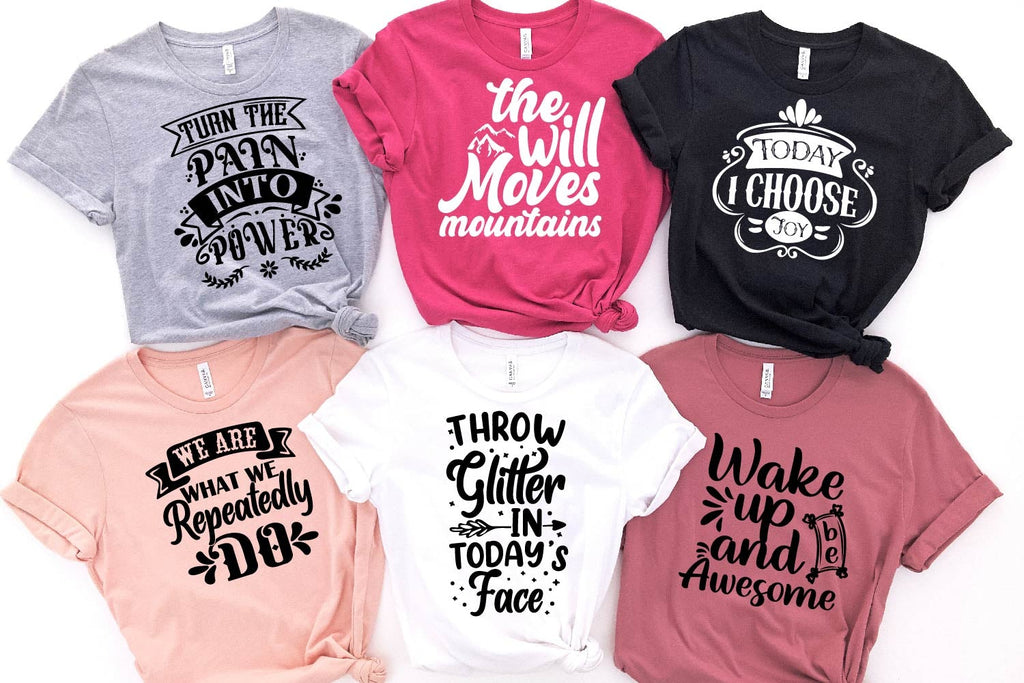 Inspirational Quotes SVG bundle, mental health cutting files - So Fontsy
