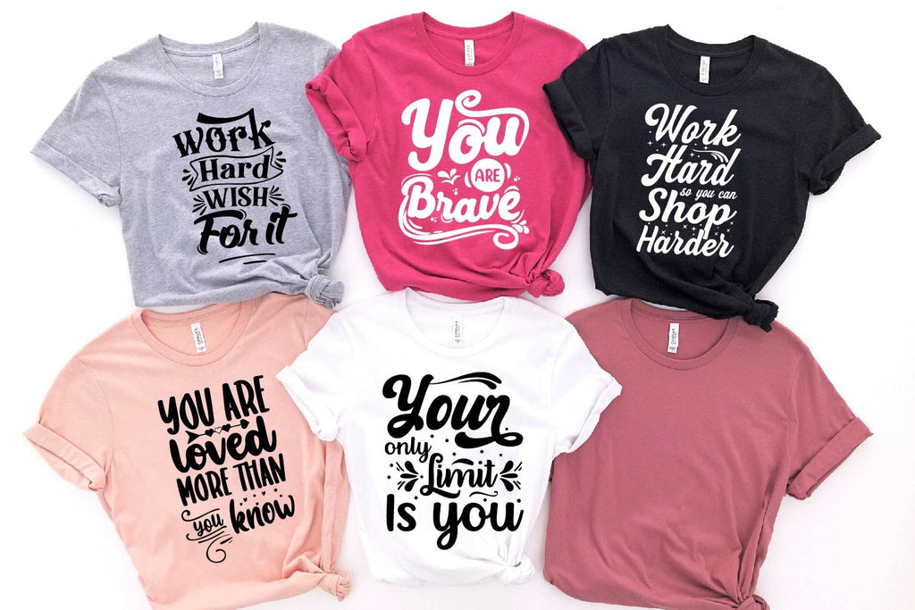 Inspirational Quotes SVG bundle, mental health cutting files - So Fontsy
