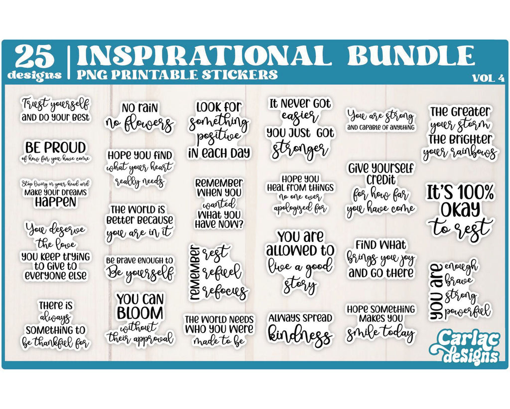 Inspirational Motivational Stickers Bundle for Kids - So Fontsy