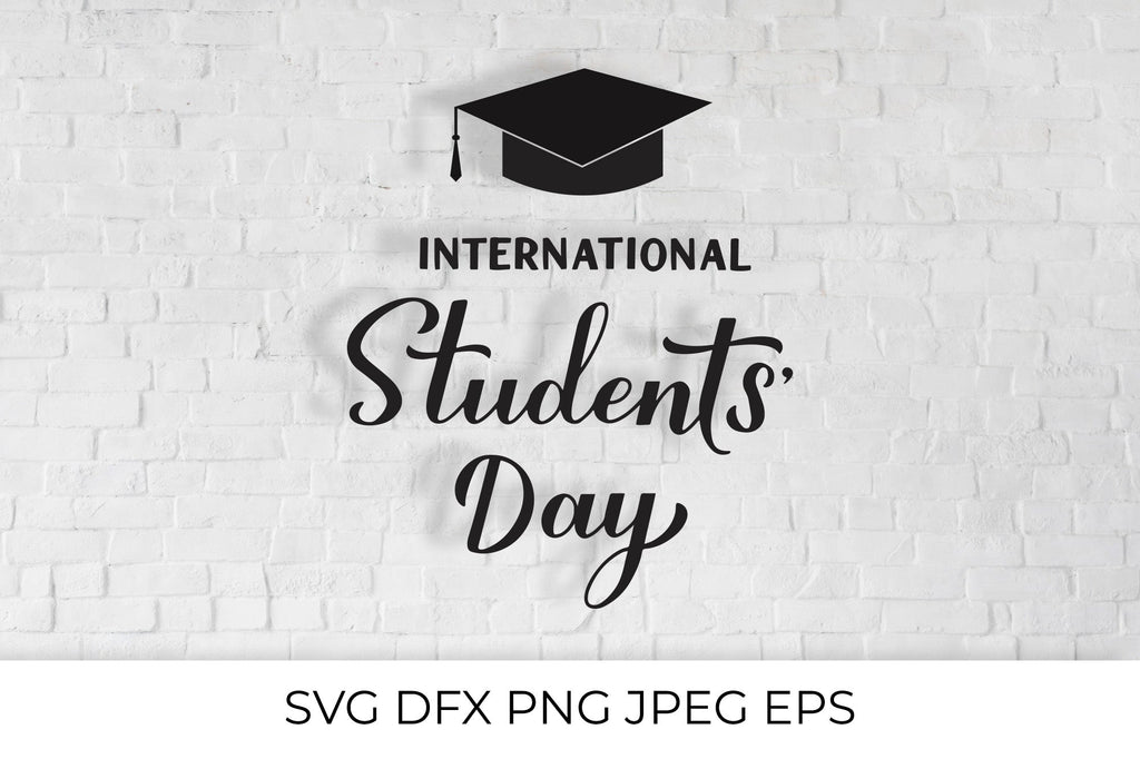 International Students Day calligraphy lettering - So Fontsy