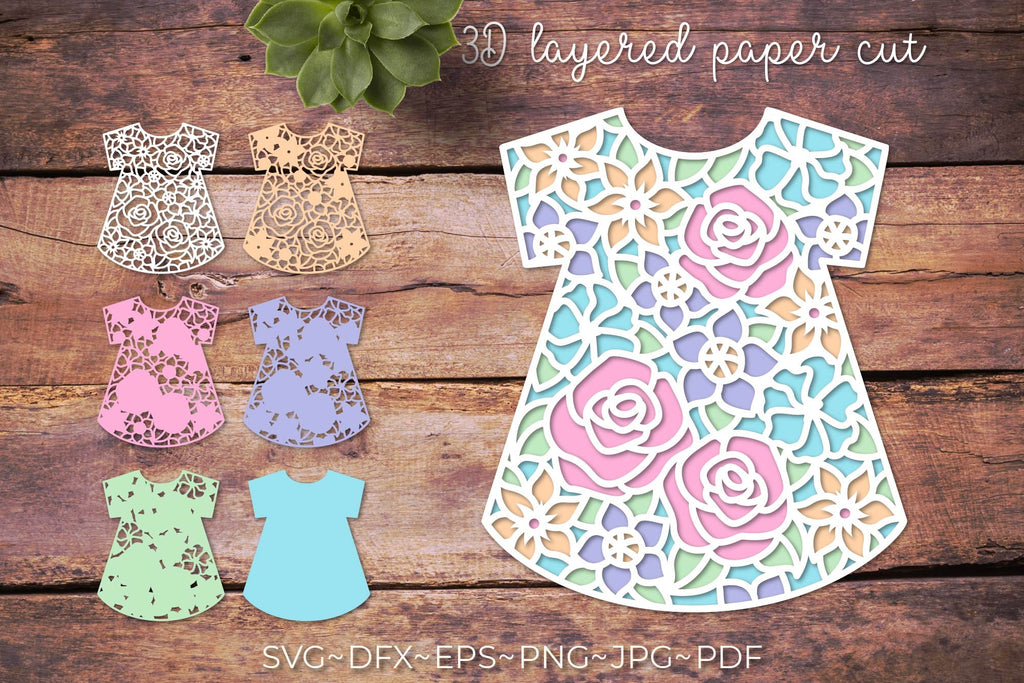 white christmas dresses Its a girl, Dress svg | 3d baby girl card layered papercut