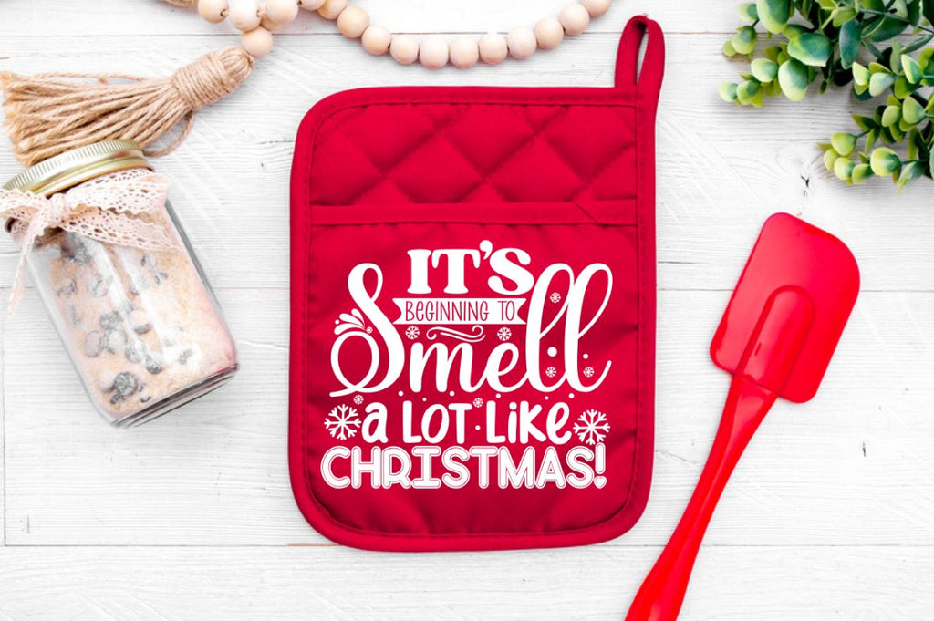 Christmas Baking I Christmas Pot Holders SVG I Oven Mitts - So Fontsy