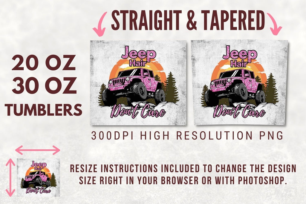 Custom Jeep Girl Print Tumbler with 11oz/12oz/17oz/20oz