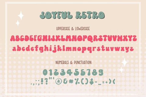 Joyful Retro - Cute Groovy Font Font AnningArts Design 