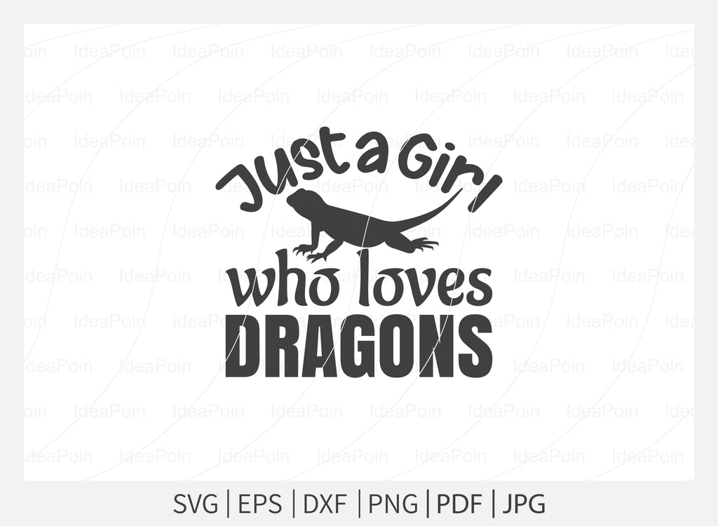 Just a girl who loves dragons svg, Bearded Dragon svg, Bearded Dragon ...