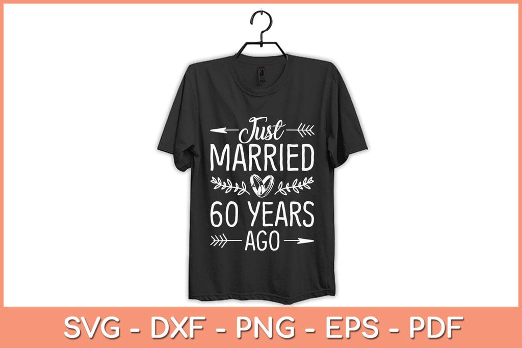 Diamond Wedding Anniversary 60 Years SVG