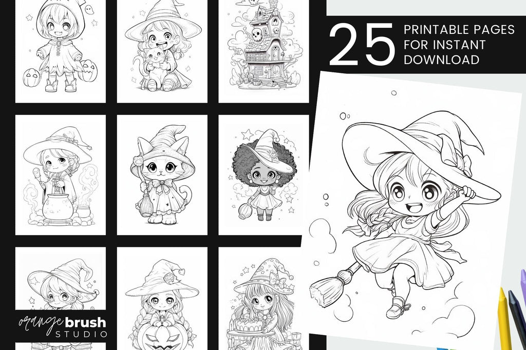 Cute Kawaii Halloween Coloring Book (8.5x8.5), Kawaii Coloring Book, Kawaii  Illustrations: Cute and Easy Coloring Pages for Kids, Teens, and Adults   Witches, Wizards, Scarecrows, and Ghosts by Ashton Miles