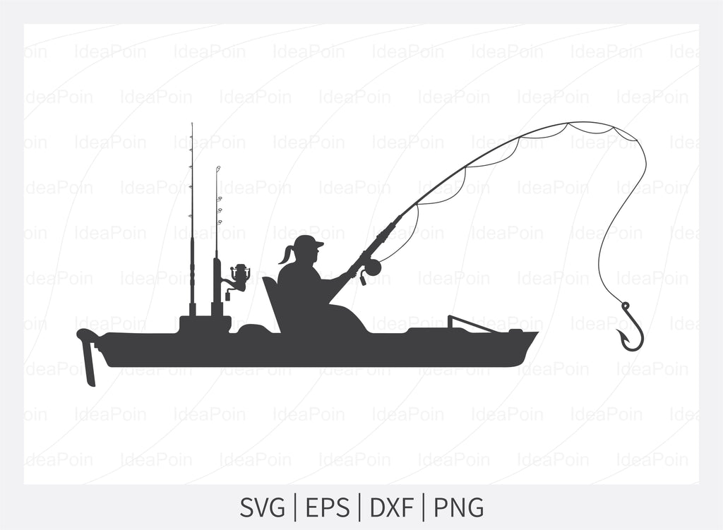 Kayak Fishing SVG, Kayak Fisherman svg, Kayak Fishing Silhouette, Fishing  Svg, Kayak Fishing Stencil, Kayak Fishing SVG File, River Fishing - So  Fontsy