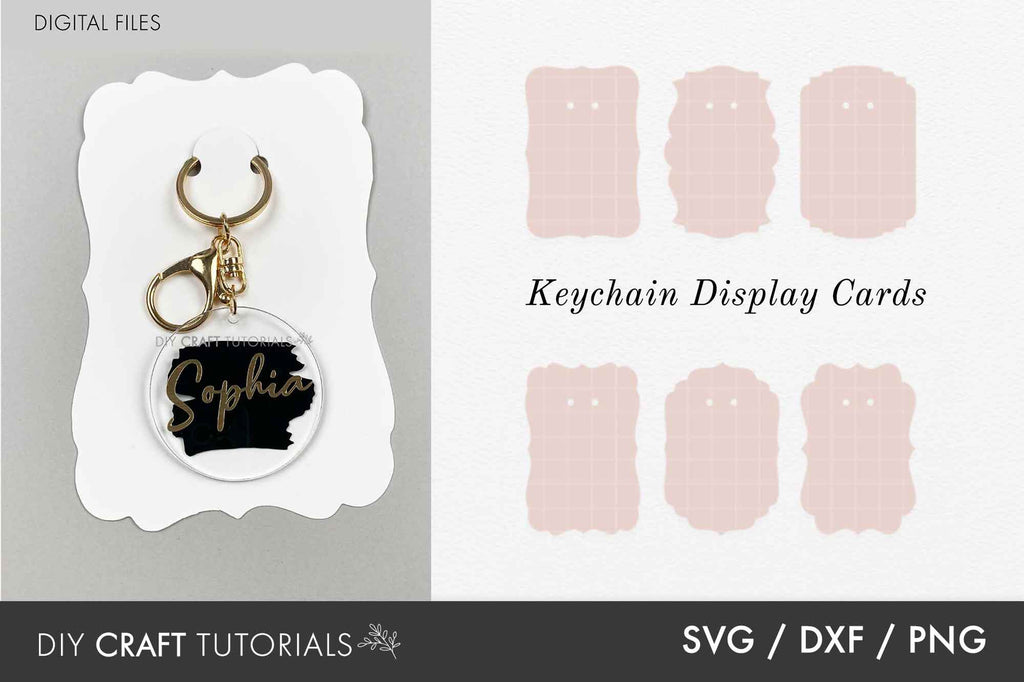 25 Keyring Display Card Svg, Keyring Display Card Template, Keychain  Packaging, Key Ring Tag svg, keychain svg, Packaging svg - So Fontsy