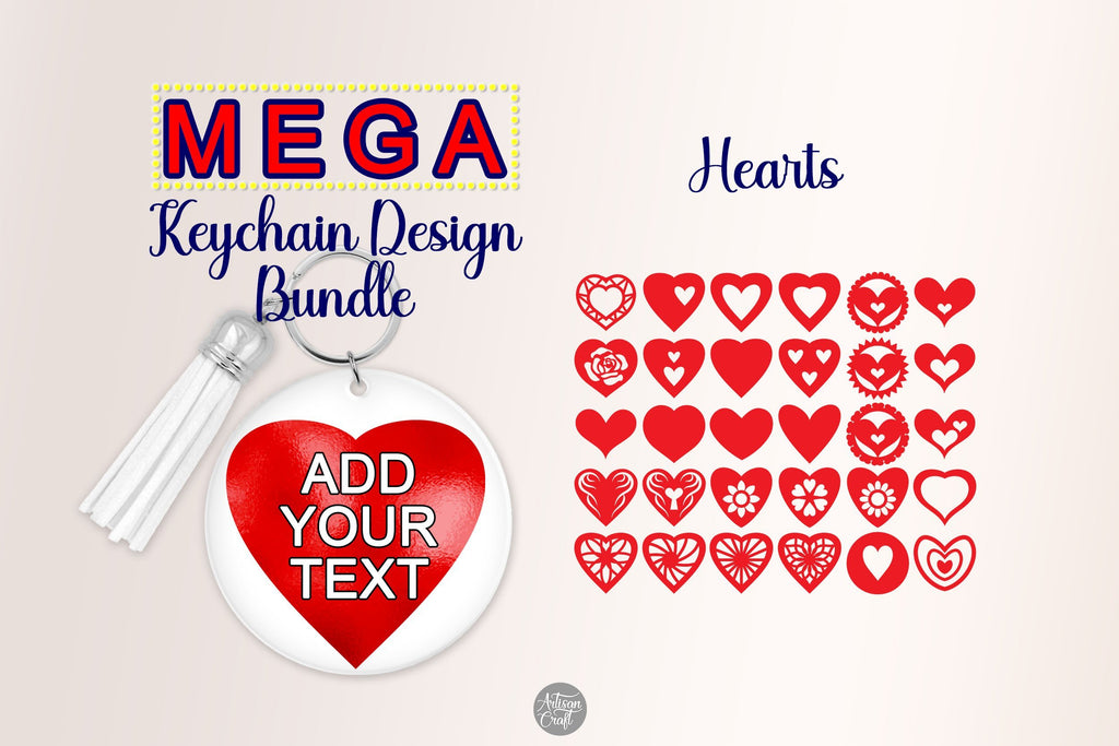 Keychain SVG Bundle - Circle Fames - So Fontsy