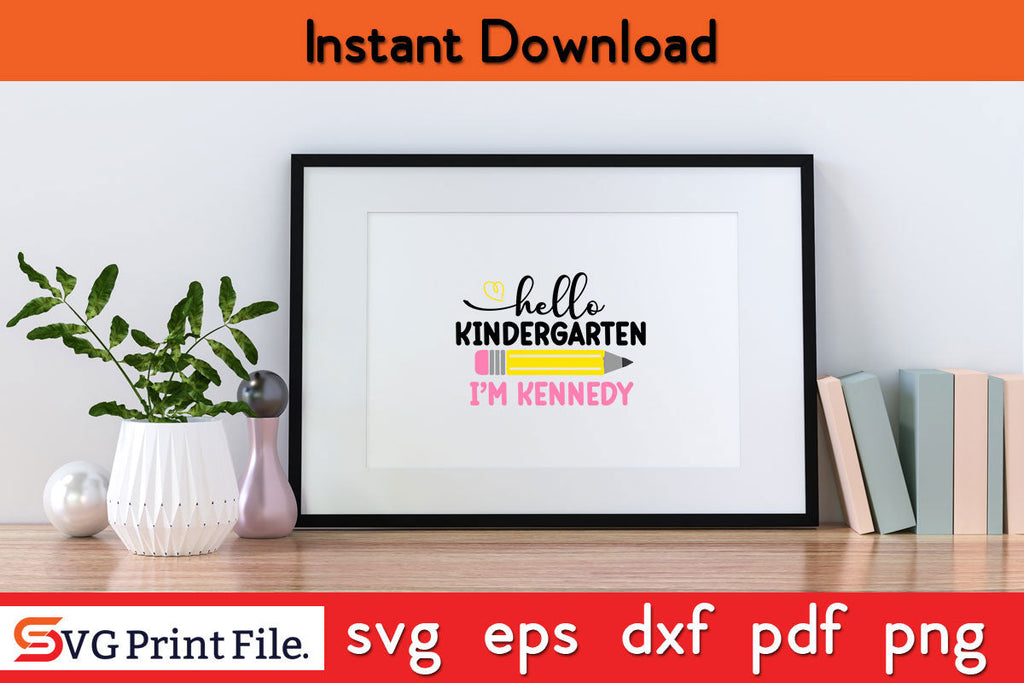 Kindergarten outfit hello kindergarten Back to School Svg Png Cut File ...