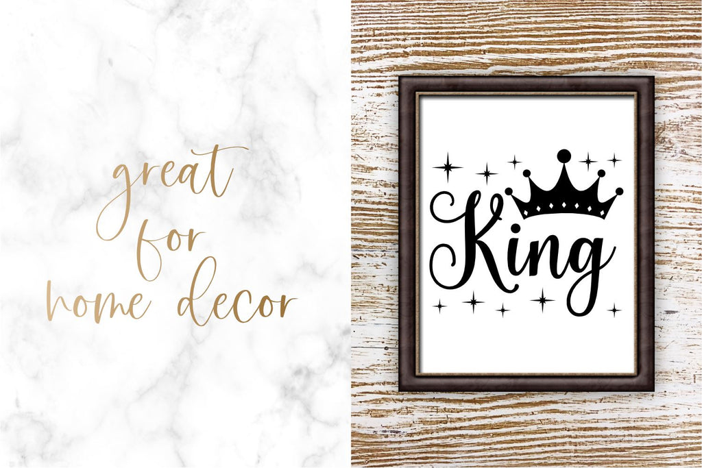 King Queen svg, King and Queen svg, King and Queen crowns, couples crowns.  Instant download svg