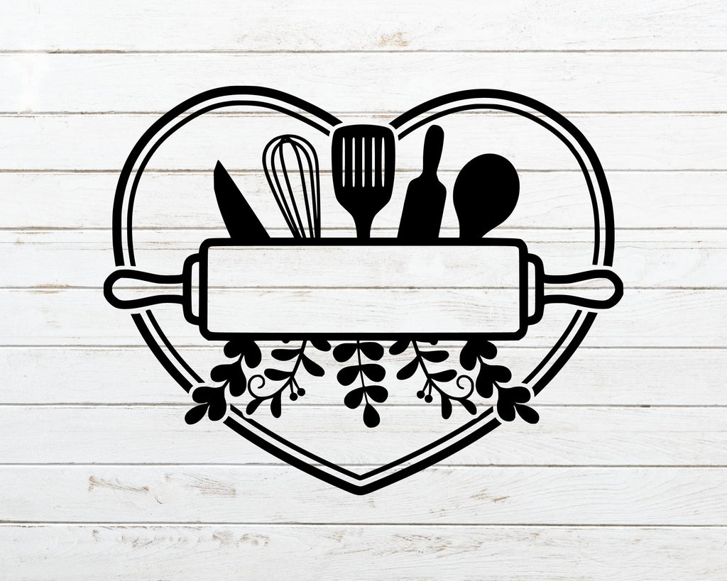 Kitchen Utensils Split Monogram SVG, Kitchen Svg, Cooking Svg, Utensils  Svg, Kitchen Frame Svg, Master Chef Svg, Cut Files, Cricut, Png, Svg 