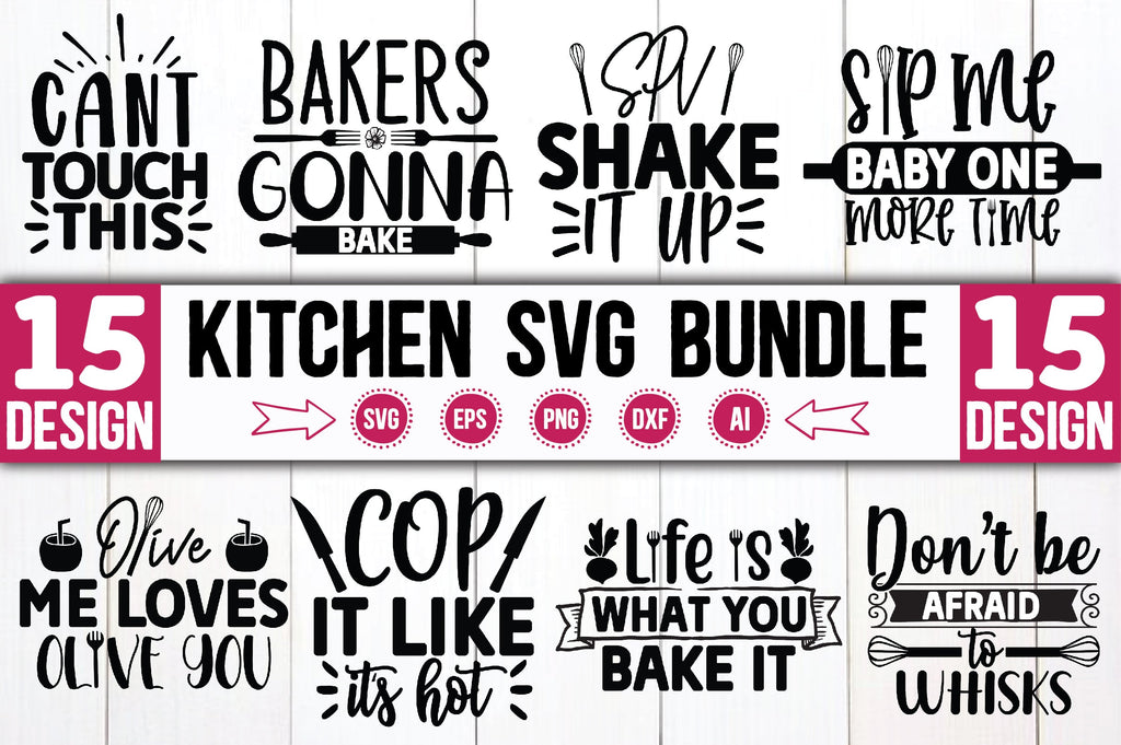 Kitchen SVG Bundle - So Fontsy
