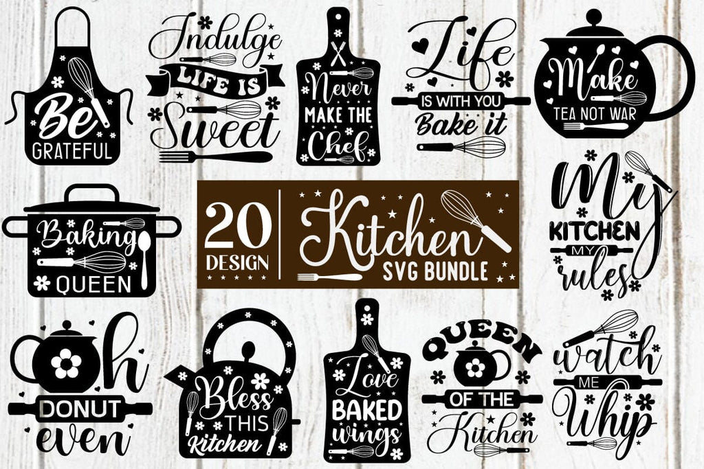 kitchen svg bundle - So Fontsy