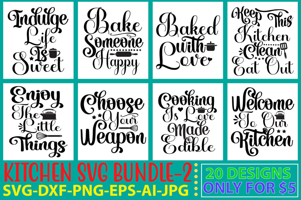 Kitchen Svg Bundle Vol. 2 - So Fontsy
