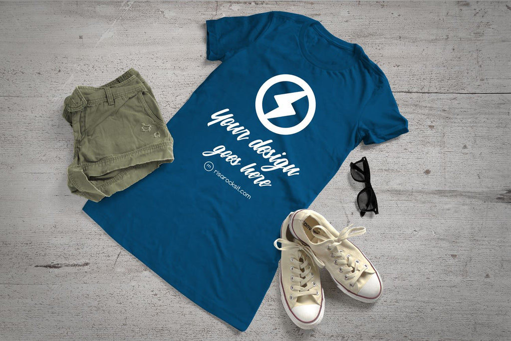 Ladies Summer Tee PNG Craft Mockup - So Fontsy