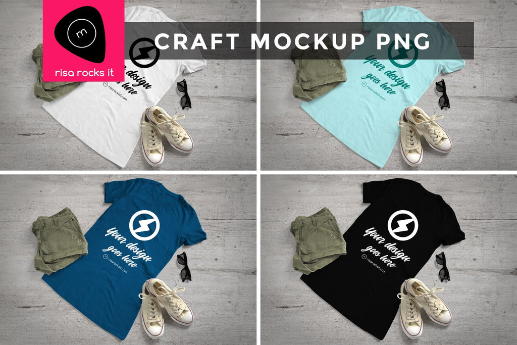 Ladies Summer Tee PNG Craft Mockup - So Fontsy