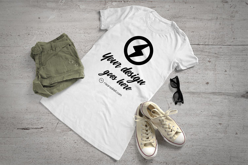 Ladies Summer Tee PNG Craft Mockup - So Fontsy