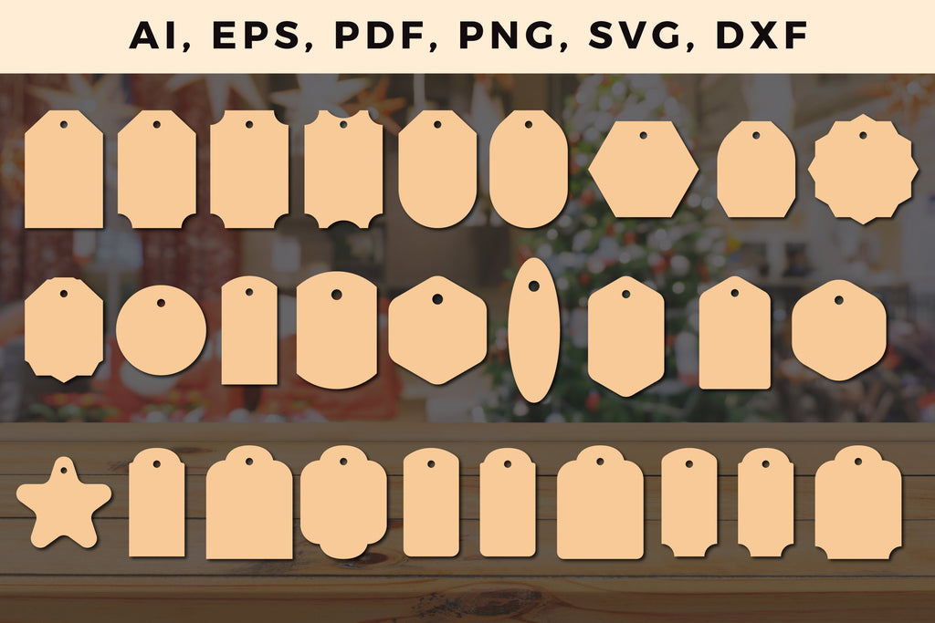 Laser / Paper Cut Gift Tag Bundle 1 - So Fontsy