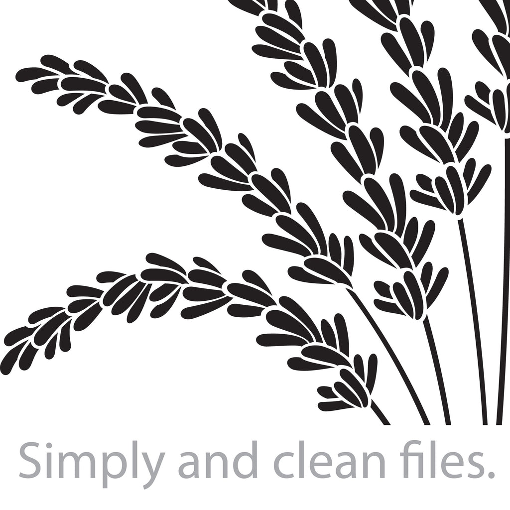 lavender flower silhouette Lavender flower. Cut files for Cricut. Clip Art silhouette (eps, svg, pdf,  png, dxf, jpeg)
