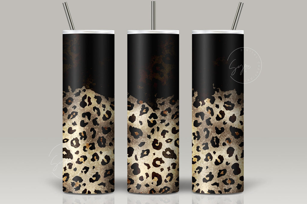 Cheetah Print Leopard White Glitter Sublimation Designs Downloads Skinny  Tumbler 20oz Design PNG Commercial Use 2020 