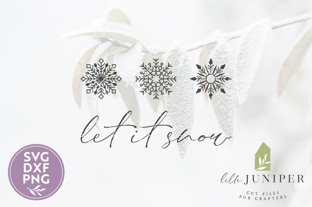 Let it Snow | Christmas Sign SVG | Snowflake SVG - So Fontsy