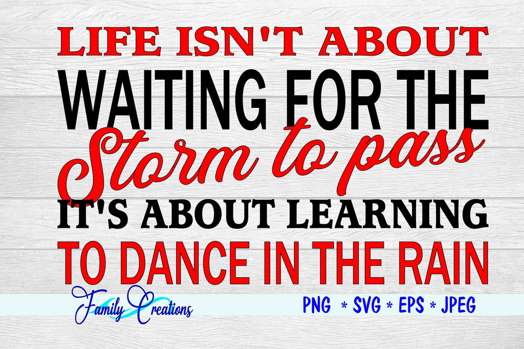 Sottobicchiere In MDF Kruzroyal Con Frase 'Life Isn't About Waiting For The Storm To Pass'