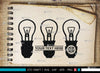 Light Bulb Monogram, Light Bulb Silhouette, Light Bulb SVG Cut Files, Light Svg, Energy Bulb Svg, Energy Saving Light Silhouette, SB00075 SVG ETC Craft