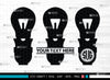 Light Bulb Monogram, Light Bulb Silhouette, Light Bulb SVG Cut Files, Light Svg, Energy Bulb Svg, Energy Saving Light Silhouette, SB00075 SVG ETC Craft