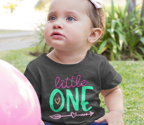 Little One: Baby Girl First Birthday SVG SVG So Fontsy Design Shop 