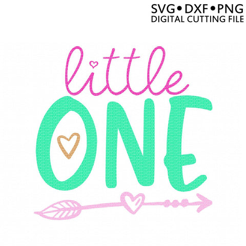Little One: Baby Girl First Birthday SVG SVG So Fontsy Design Shop 