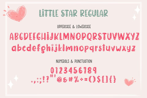 Little Star - Cute Display Font Font AnningArts Design 